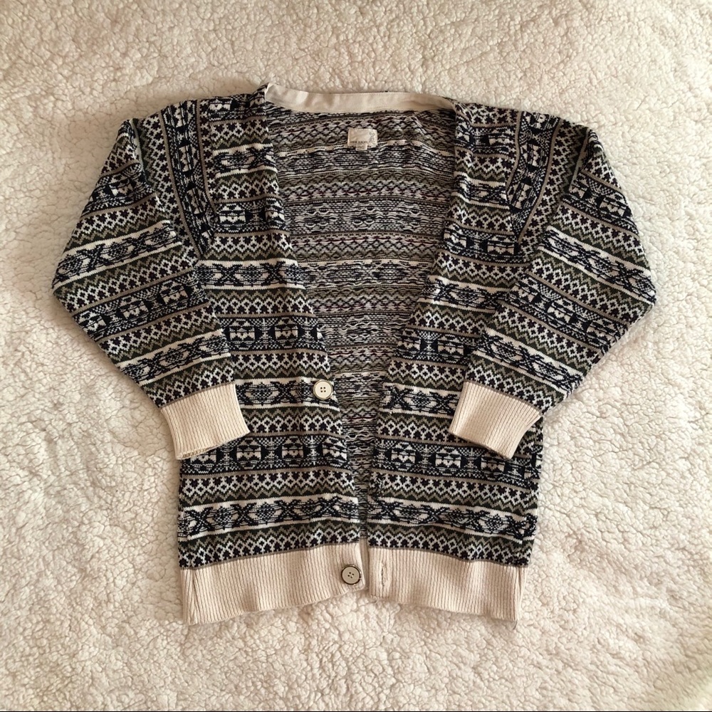 Urban Outfitters Urban Renewal Print Cardigan—S/M